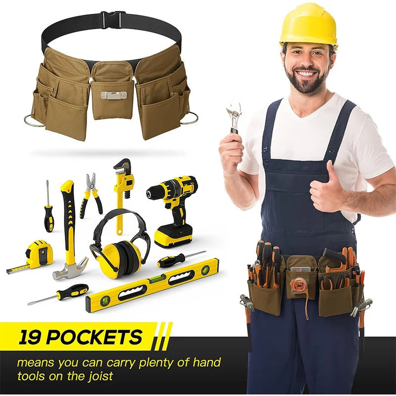 Tool Belt, Adjustable 900D Oxford Cloth with 19 Pockets – image 5