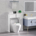 Over-the-Toilet Bathroom Cabinet with Adjustable Shelves, White