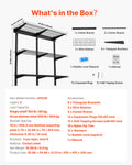 Garage Wall Shelving 3-Tier Steel, 11 x 36 in Shelves, 450 lb