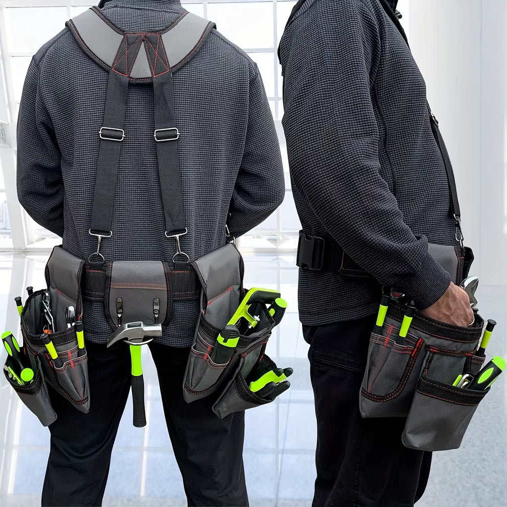Tool Belt with Suspenders, 22 Pockets, Adjustable 32 to 66 Inch – image 3
