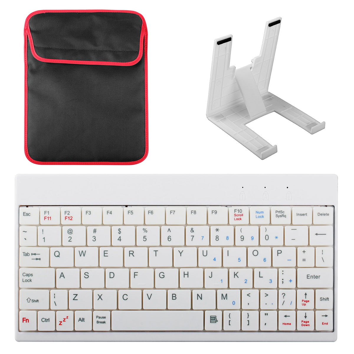 Mini Wired Keyboard 80 Keys with Tablet Stand and Carry Bag – image 12
