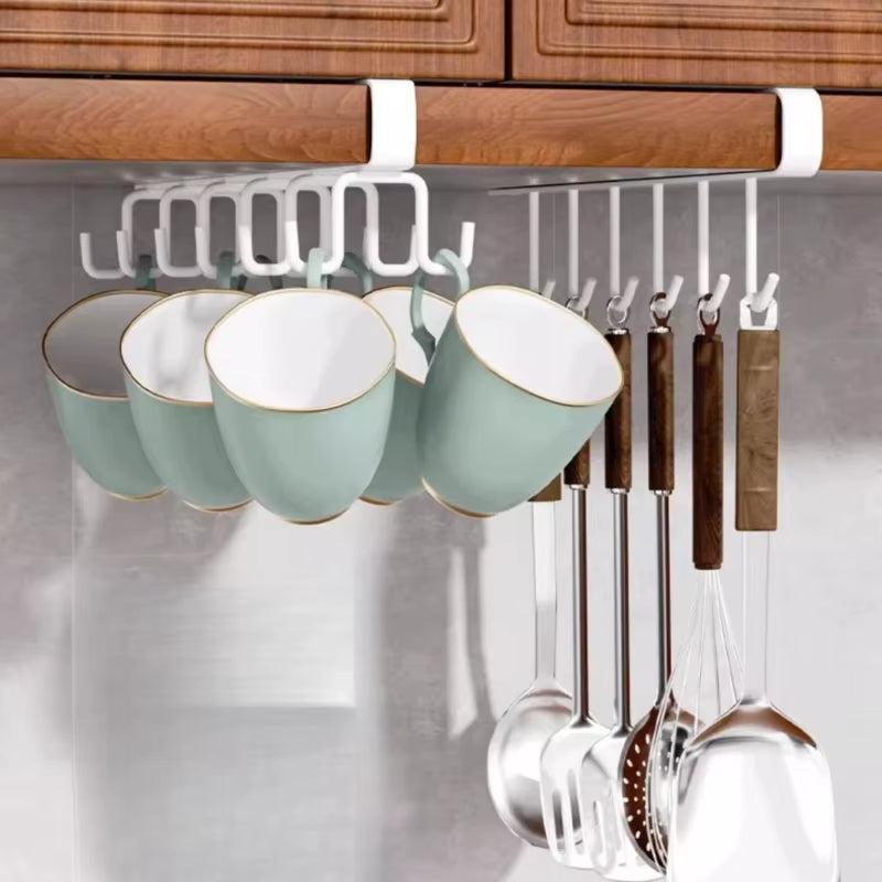 Under Shelf Hook Rack Mug and Utensil Holder – image 2