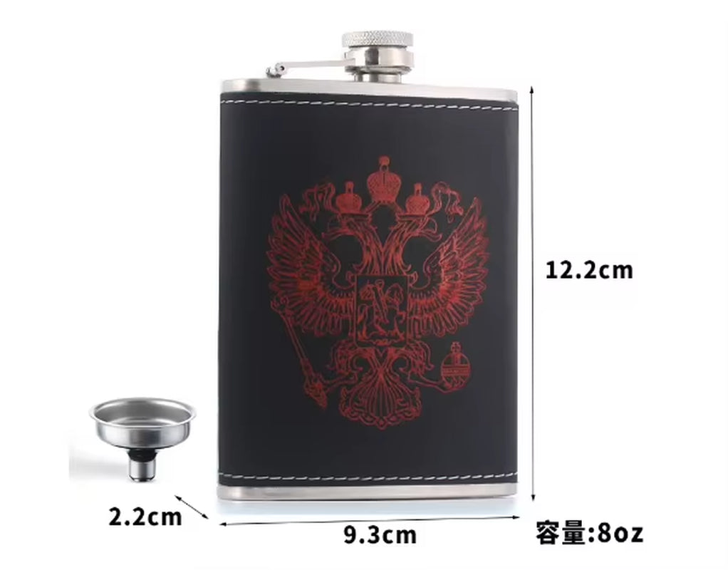 8 oz Stainless Steel Hip Flask Gift Set with Funnel and 2 Cups – image 7