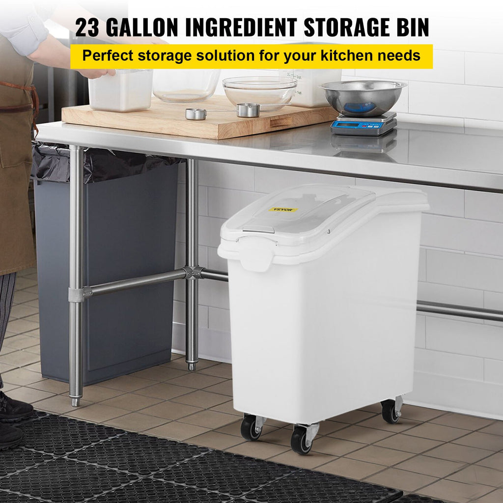 Ingredient Bin 27 Gallon with Scoop and Sliding Lid, Airtight Food Bin – image 3