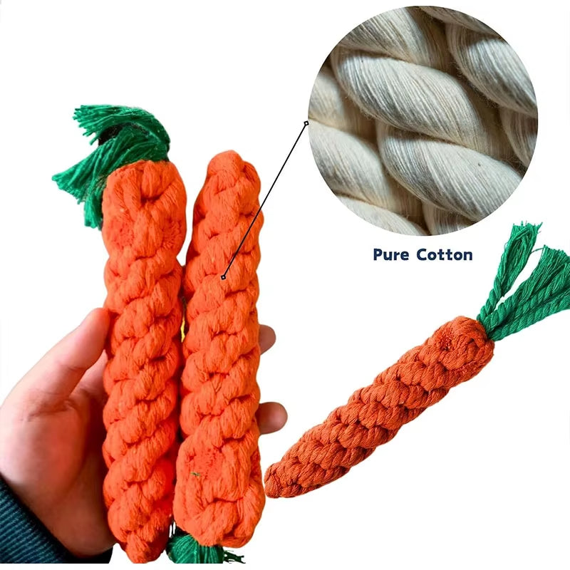Carrot Braided Rope Chew Toy for Dogs – image 4
