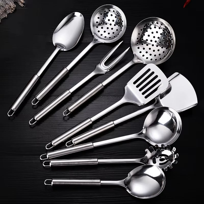 Kitchen Utensil Set - 9 Piece Stainless Steel Cooking Tools – image 4