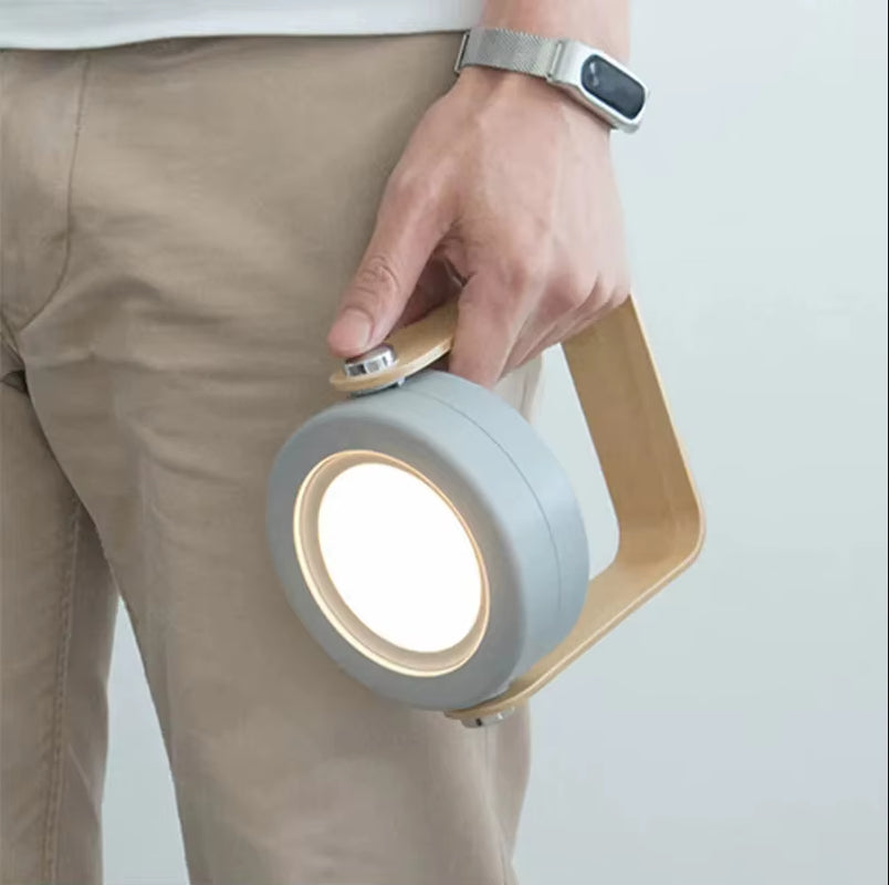Folding Wood Handle Lantern Lamp - Telescopic USB Rechargeable LED Reading Light