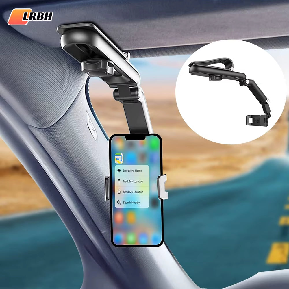 Sun Visor Phone Holder – 360° Rotating Clip Mount for Car – image 2
