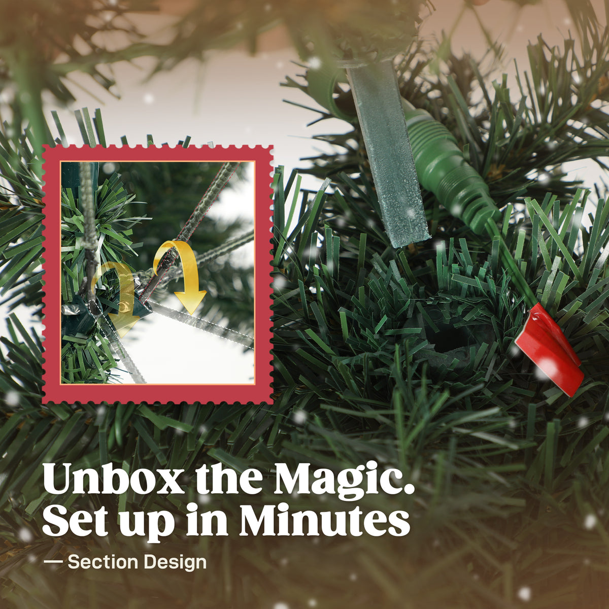 5 Ft Prelit Whimsical Slim Christmas Tree with Bent Top
