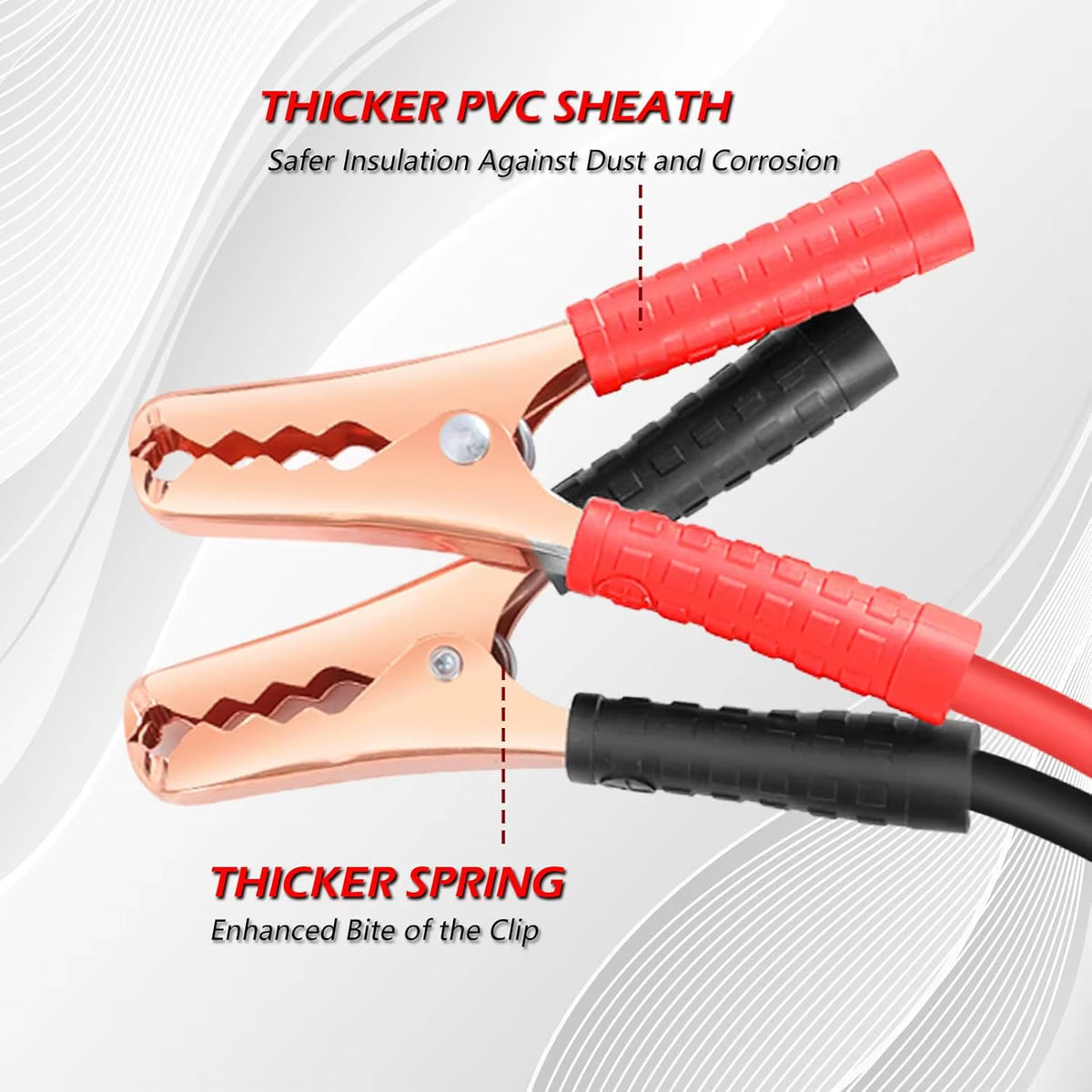 Jumper Cables for Car & Truck Battery, Heavy-Duty Booster Cables