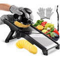 Stainless Steel Mandoline Slicer with 5 Blades and Hand Guard – image 1