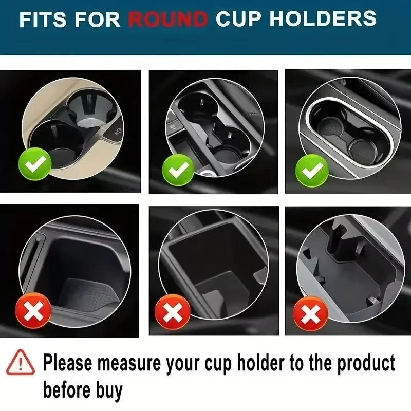 Cup Holder Expander, Dual Rotating Car Drink Holder Adapter – image 4