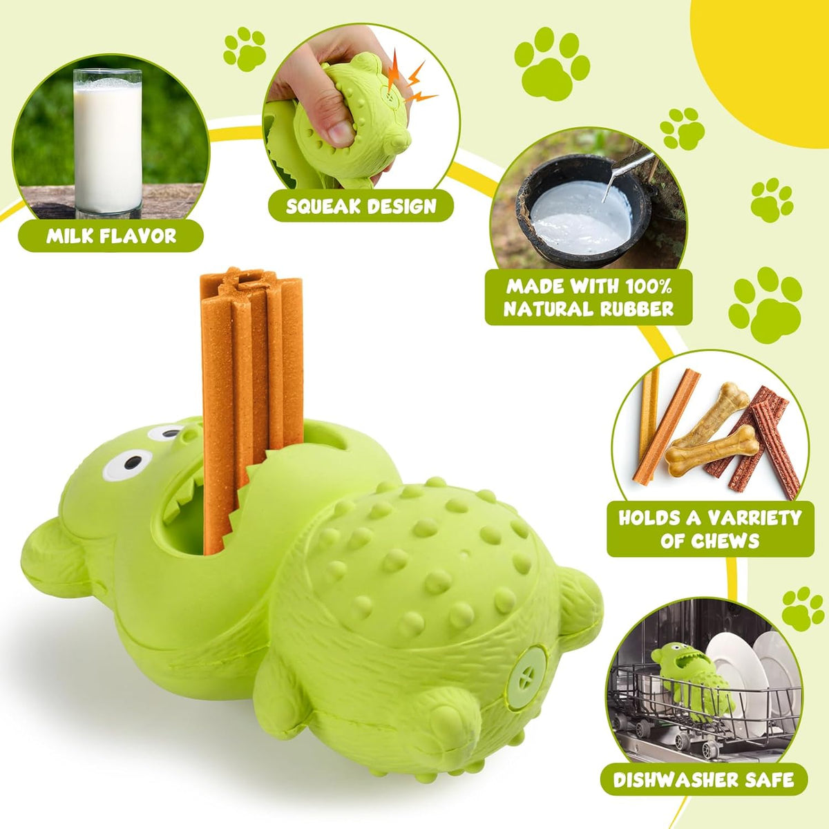 Natural Rubber Squeaky Chew Toy for Dogs – image 3