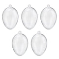 Fillable Christmas Ornaments – 5 Pc Clear Plastic Ball Baubles