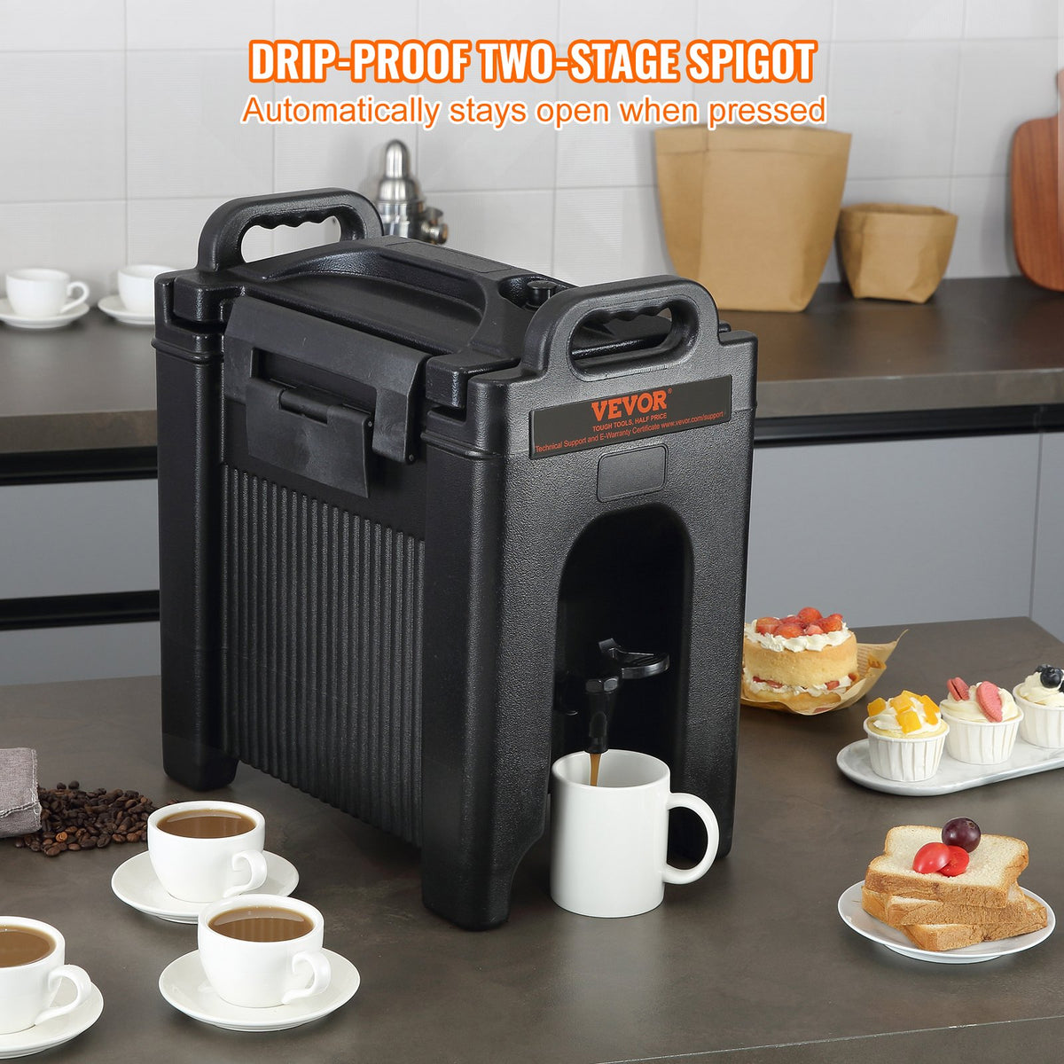 2.5 Gallon Insulated Hot and Cold Drink Carrier with Latching Lid – image 6