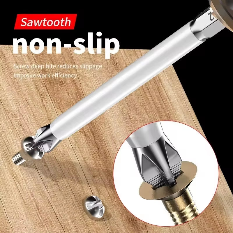 Magnetic Screwdriver Bit Set, 6 Phillips Bits with 1/4-Inch Hex – image 4