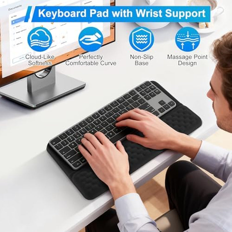 Keyboard Wrist Rest with Tilted Stand, Memory Foam – image 7