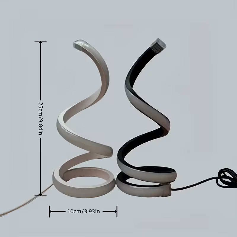 Spiral LED Desk Lamp – 2 Pack USB Dimmable, 3 Colors – image 7