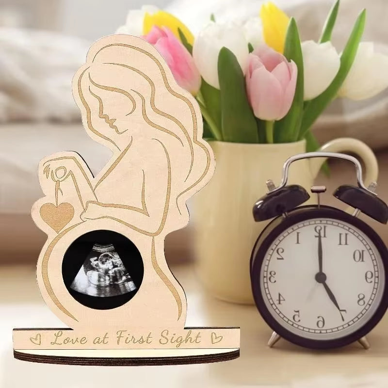 Ultrasound Photo Frame, Wooden Baby Keepsake – image 4