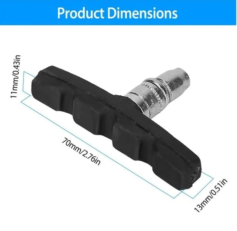 V-Brake Bike Brake Pads - 5 Pairs 70 mm Bicycle Brake Blocks – image 5