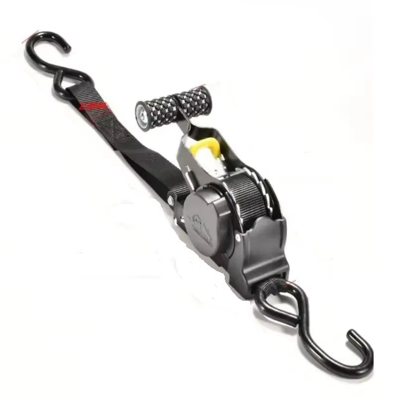 Retractable Ratchet Tie Down Straps for Cargo, Motorcycle, and Car