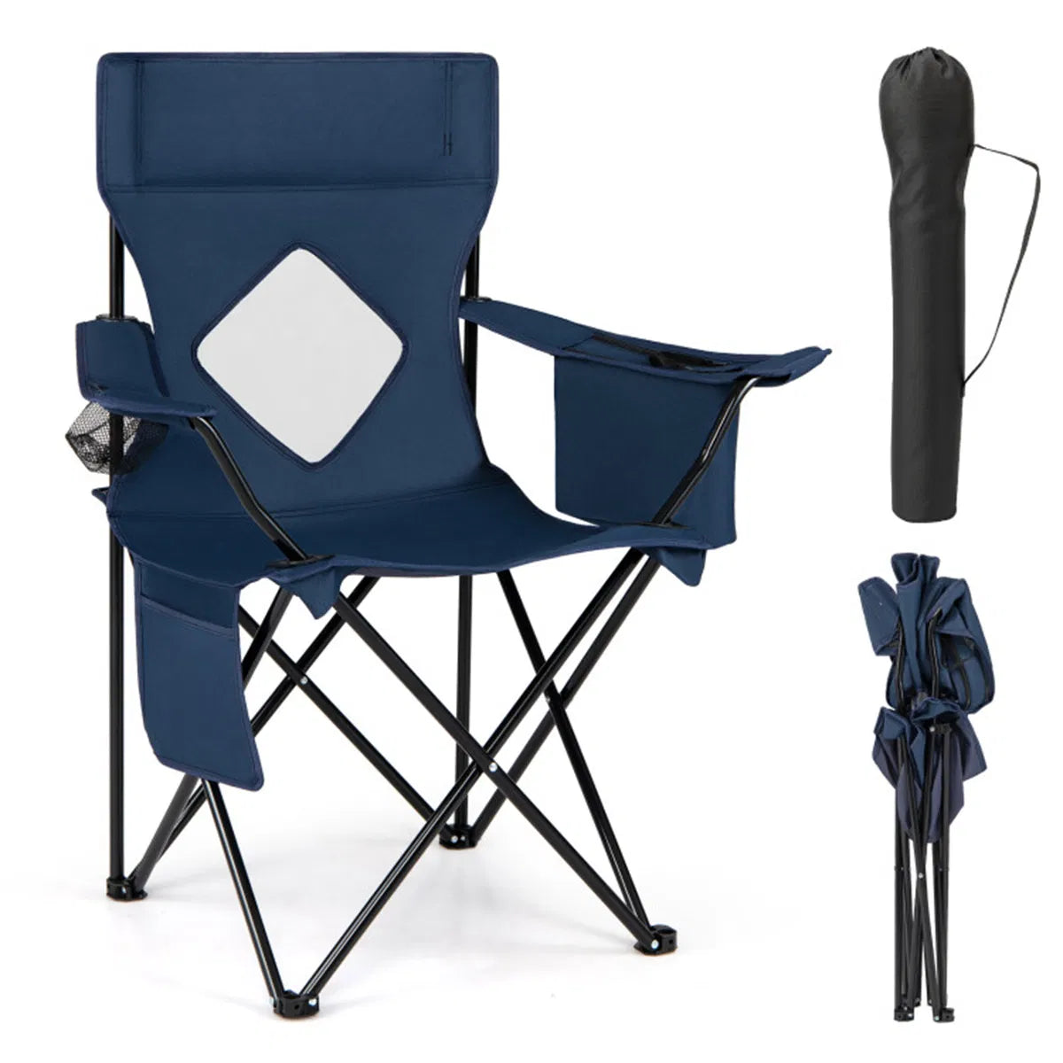Folding Camping Chair - Heavy-Duty with Cooler Bag and Cup Holder – image 10