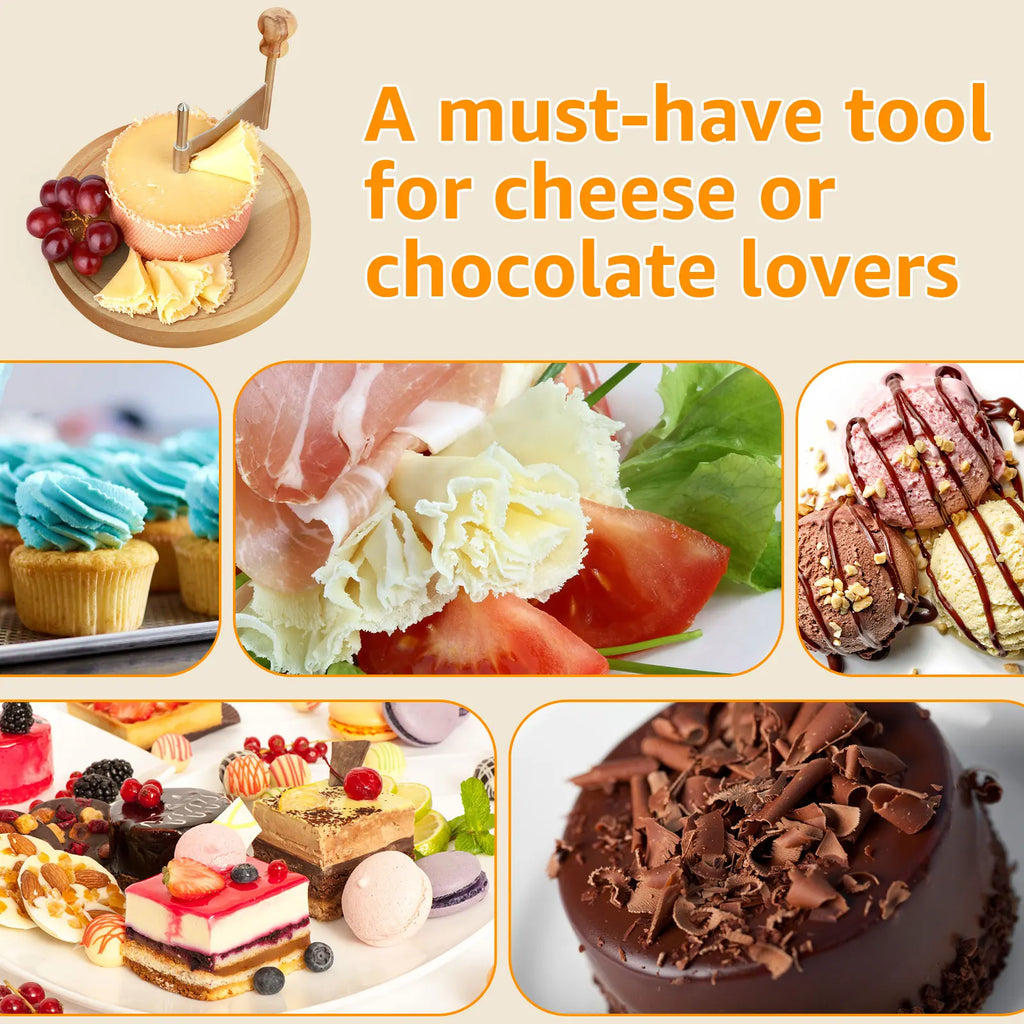 Cheese Curler, Rotary Stainless Steel Cheese and Chocolate Shaver – image 4