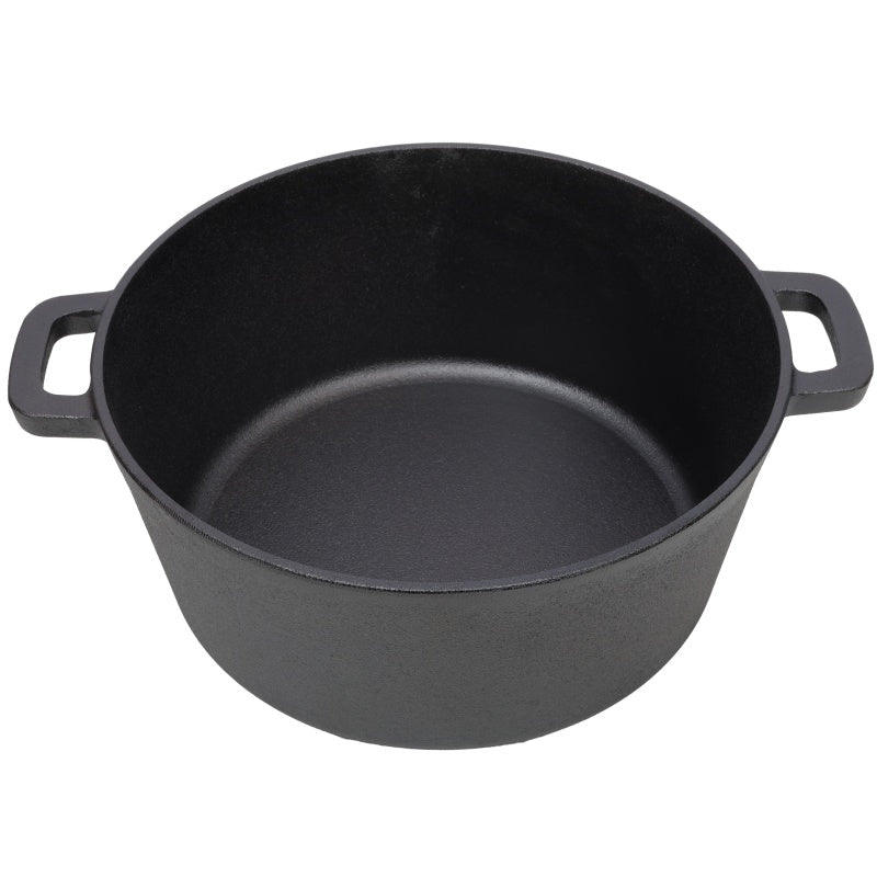 Cast Iron Dutch Oven with Skillet Lid, Pre-Seasoned 2-in-1 Deep Pot – image 7