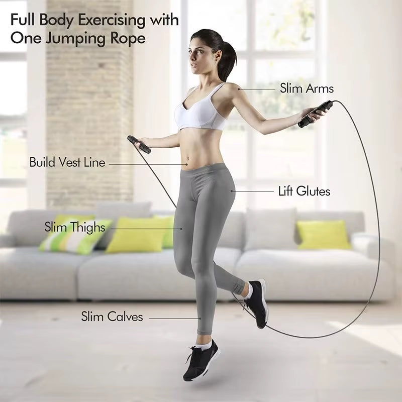 Jump Rope Adjustable Tangle-Free with Ball Bearing Handles – image 3