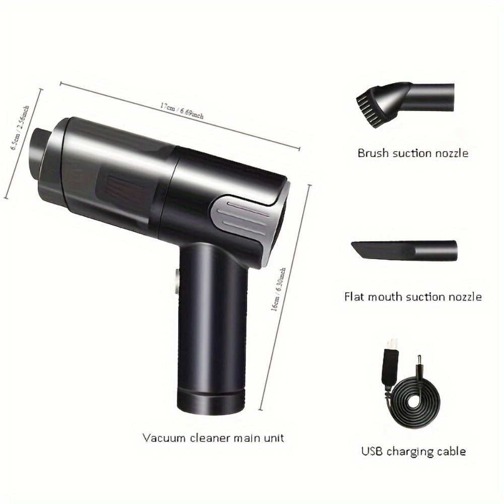 Cordless Handheld Car Vacuum, USB Rechargeable