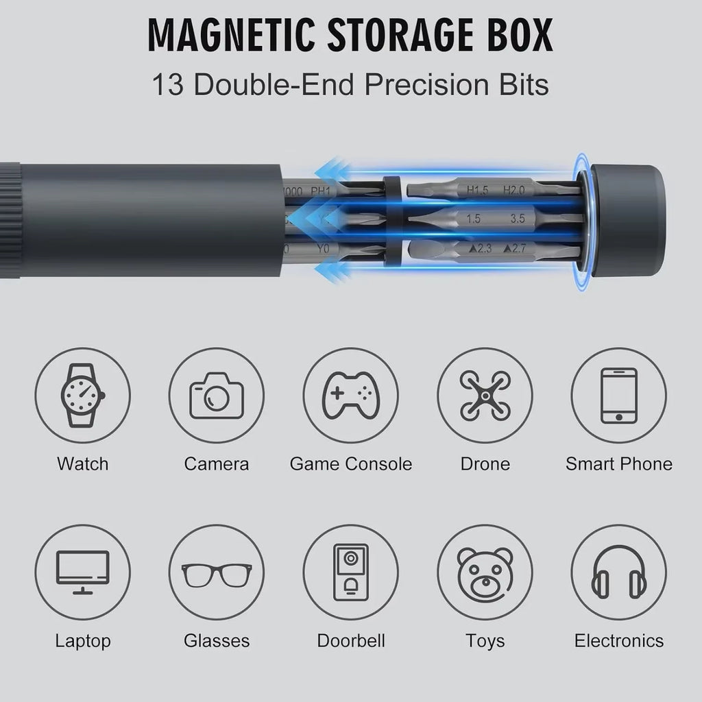 Pen-Style Precision Screwdriver Set with Magnetic Bits – image 2
