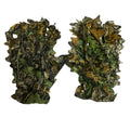 Hunting 3D Leafy Camo Gloves, Non-Slip Full Finger Woodland Camo Gloves, One Size