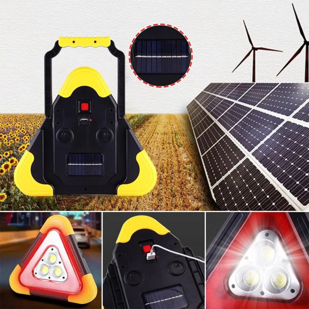LED Emergency Triangle Warning Light USB Rechargeable Solar – image 8