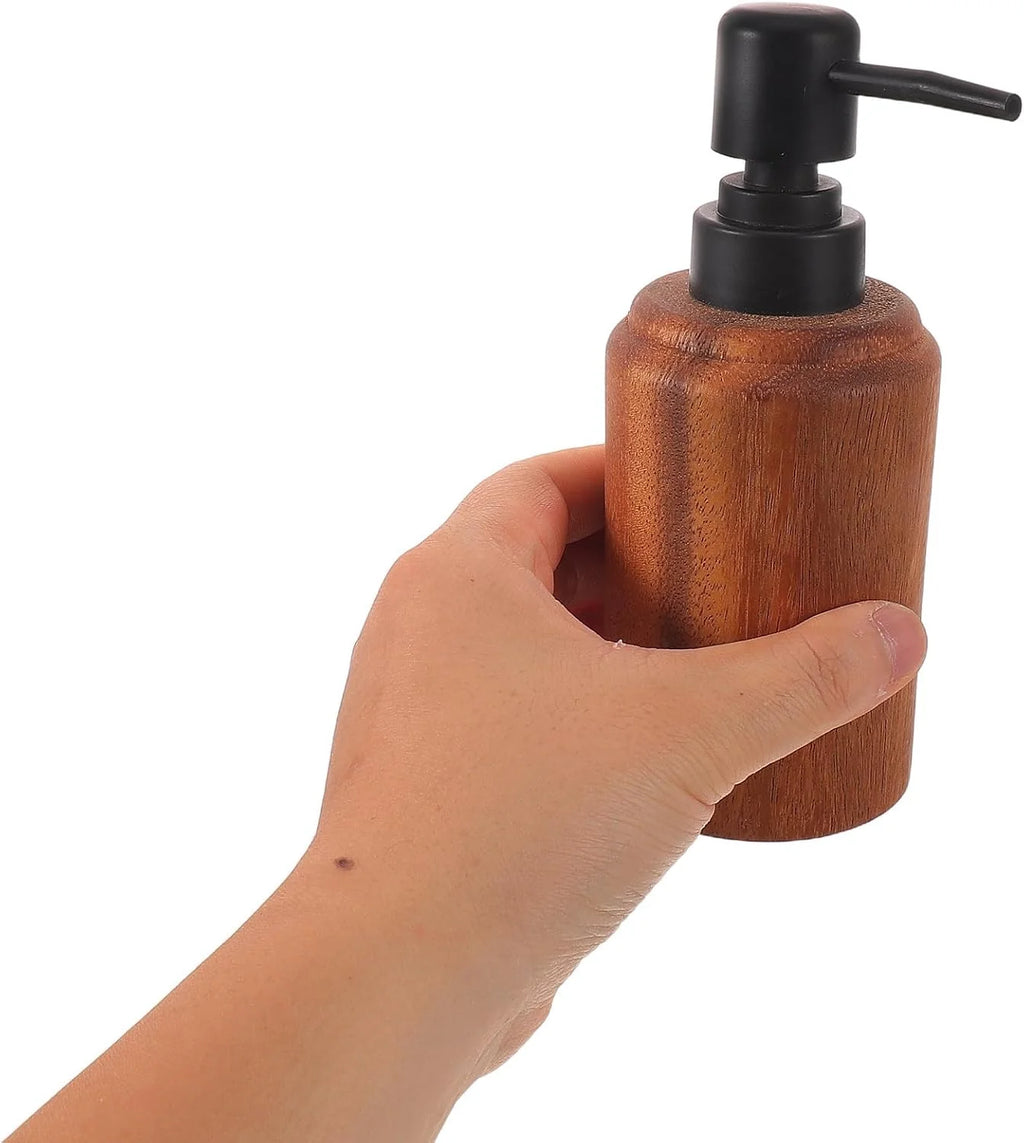 Wood Soap Dispenser - 250ml Refillable Pump Bottle – image 4