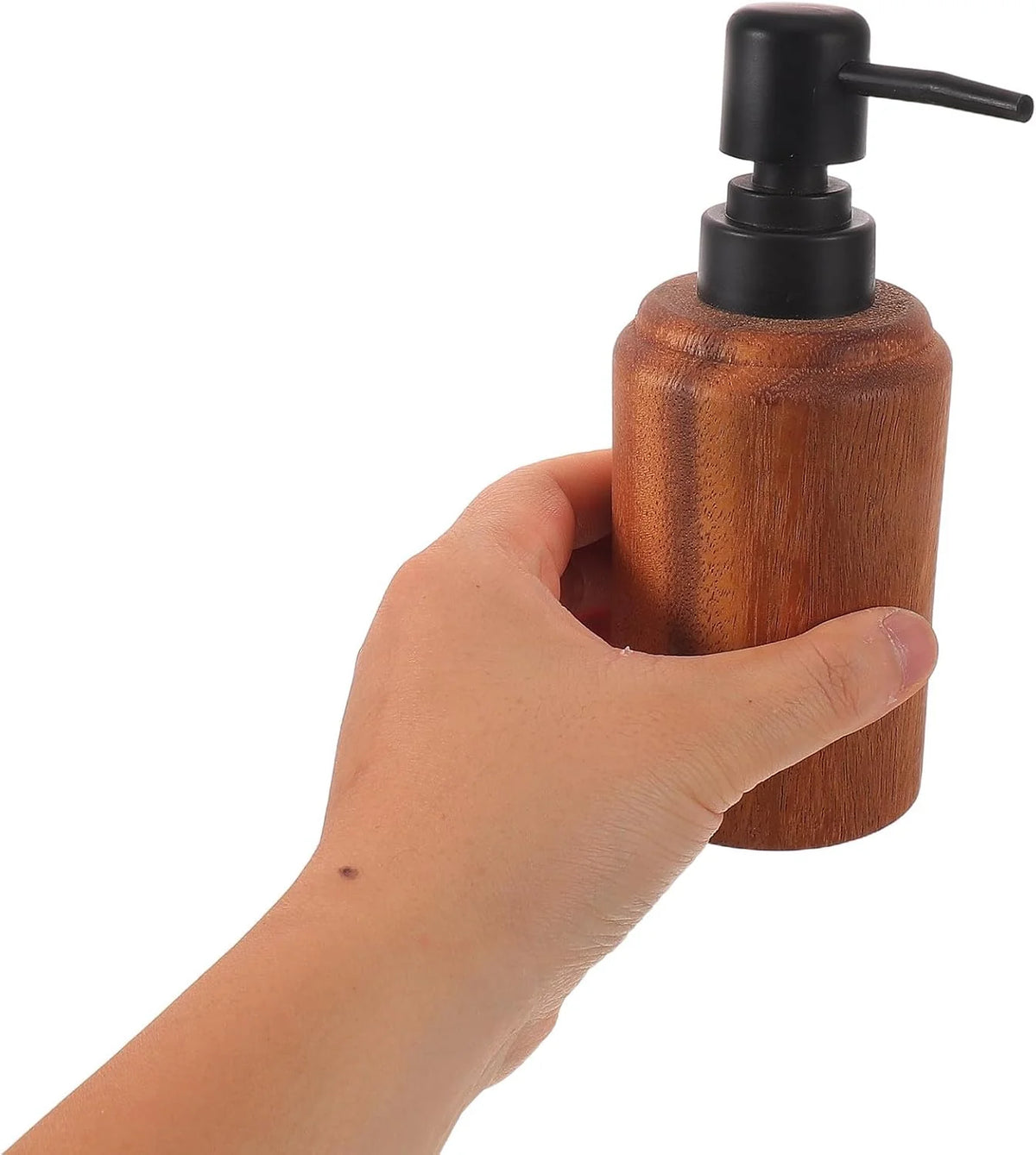 Wood Soap Dispenser - 250ml Refillable Pump Bottle – image 4