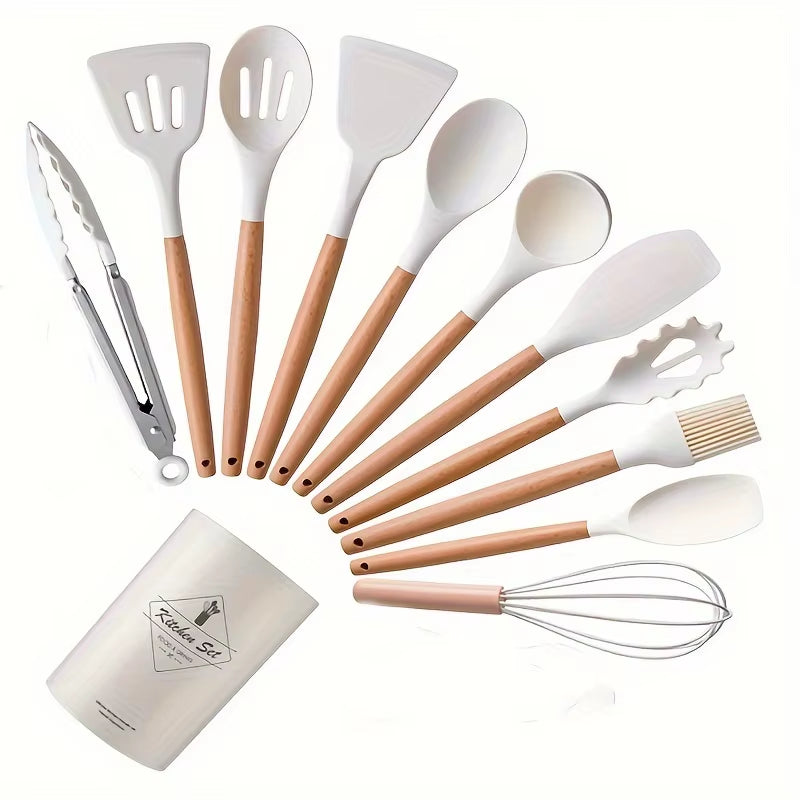 12-Piece Silicone & Wood Kitchen Utensil Set – image 10