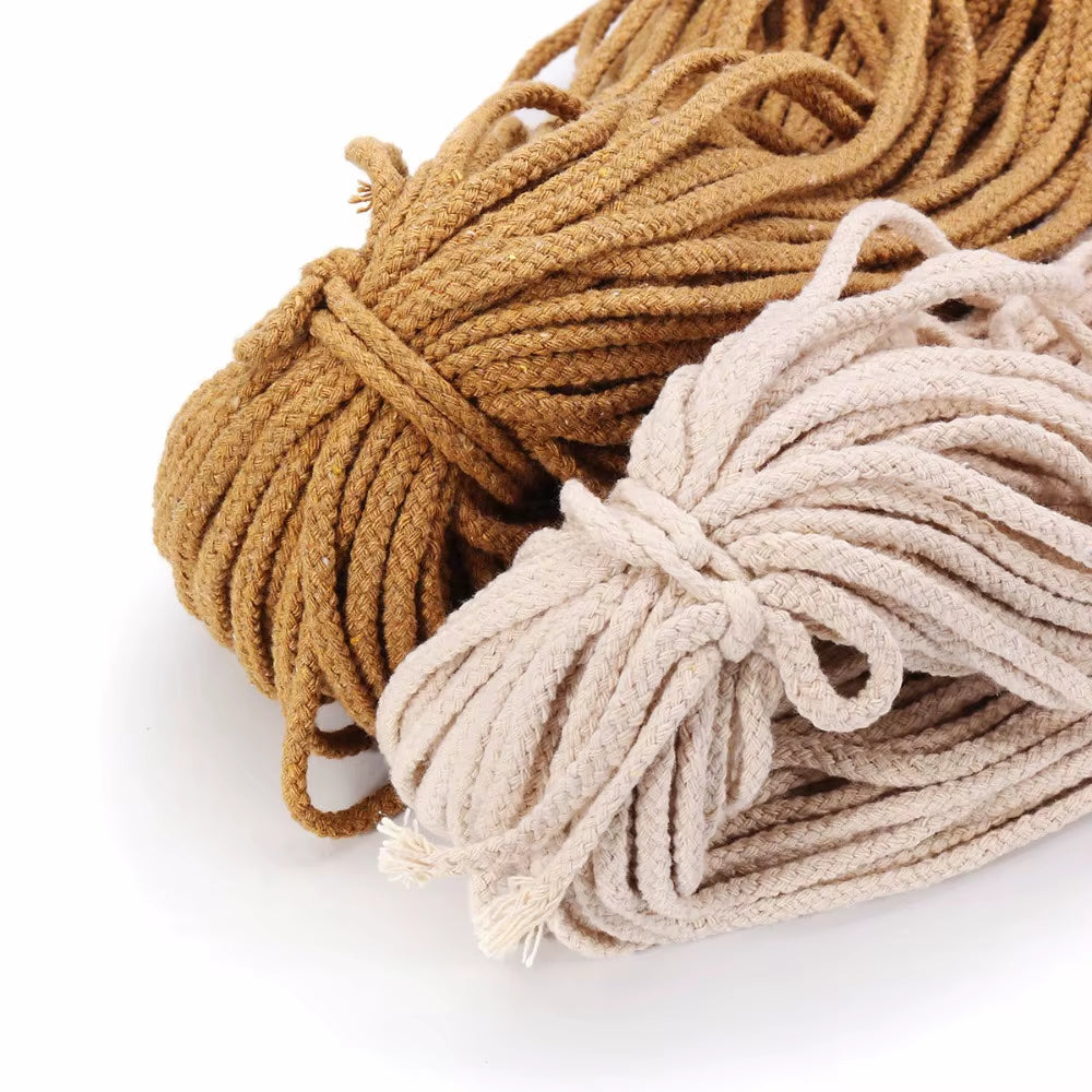 5mm Braided Cotton Macrame Cord, 100m Roll for Wall Hangings – image 3