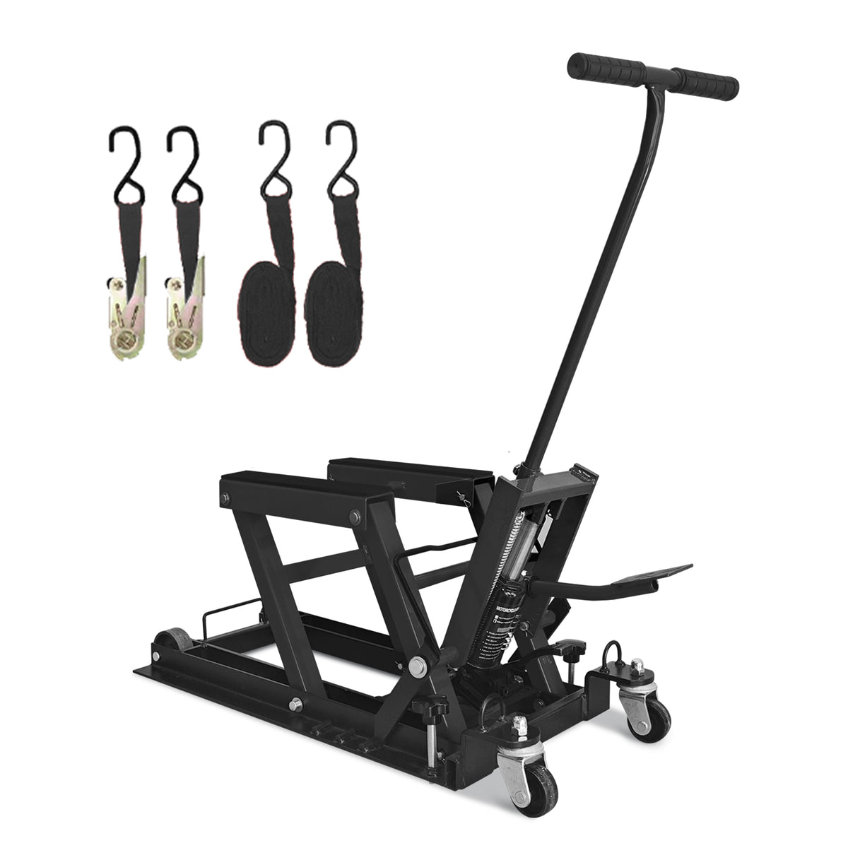 Hydraulic Motorcycle Lift Table 1500 lb with Casters, ATV Scissor Jack – image 1