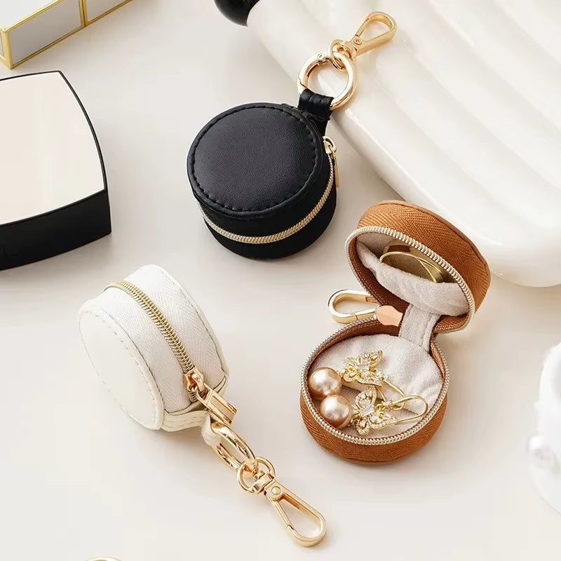 Portable Mini Jewelry Storage Case - PU Leather