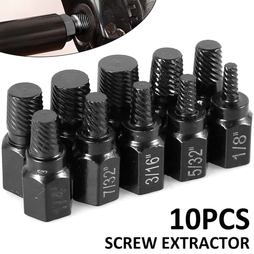 10-Piece Screw Extractor Set - Stripped & Broken Bolt Remover Bits – image 2