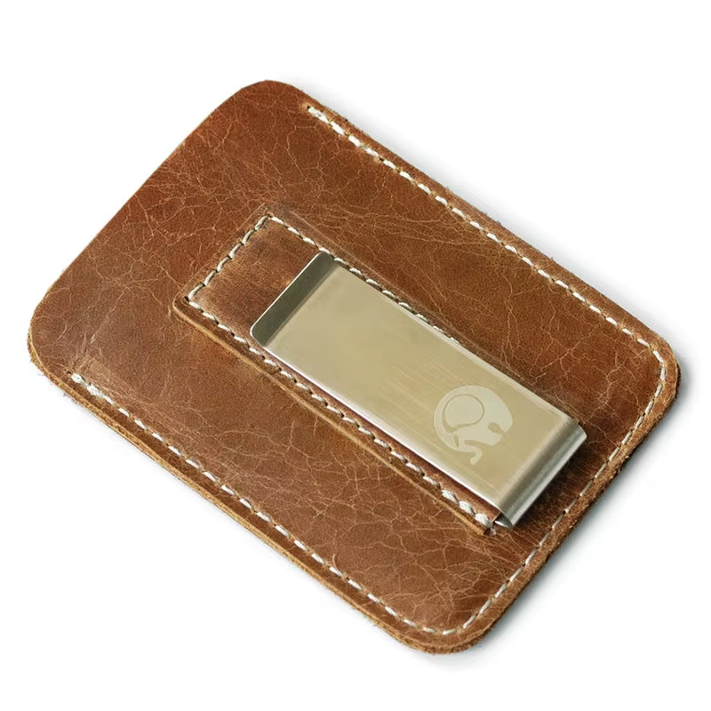 Leather Money Clip Wallet, Slim Cowhide Card Holder – image 9