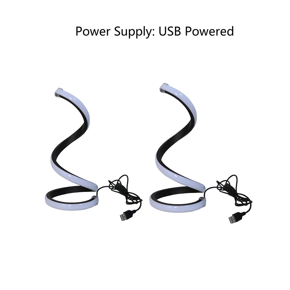 Spiral LED Desk Lamp – 2 Pack USB Dimmable, 3 Colors – image 8