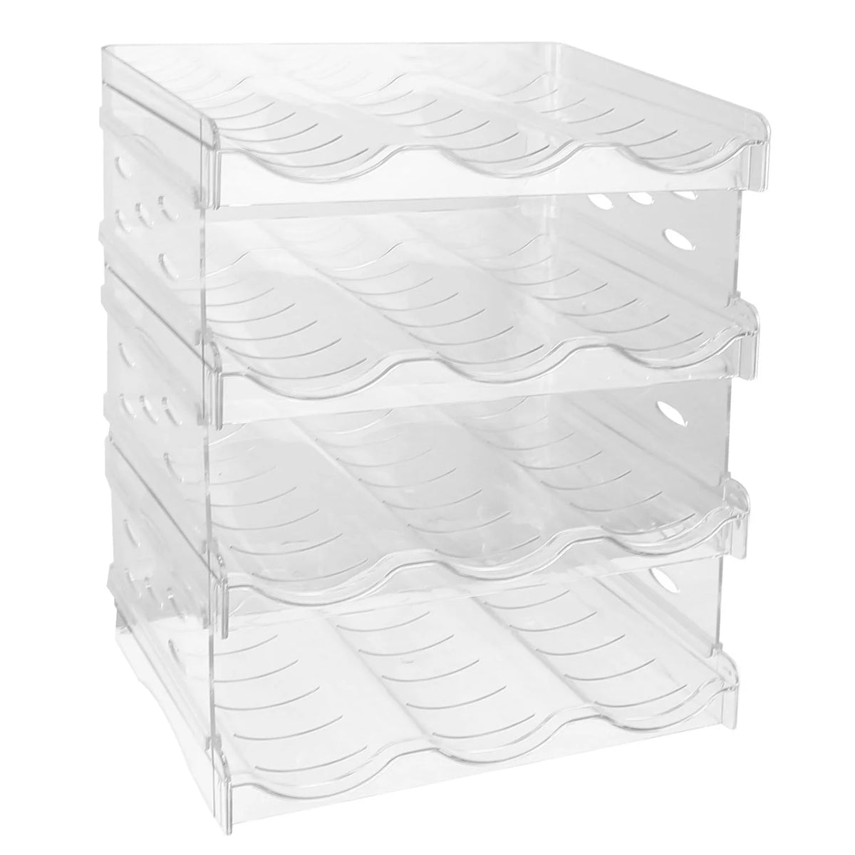 Stackable Bottle Organizer - 4 Tier Clear Rack, Holds 12 – image 6