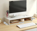Monitor Riser Stand with Storage - Desk Organizer Shelf for Keyboard