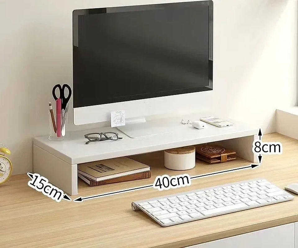 Monitor Riser Stand with Storage - Desk Organizer Shelf for Keyboard