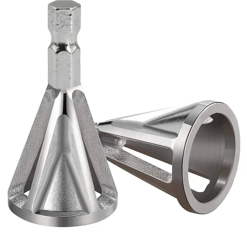 Deburring Chamfer Tool, Drill-Mounted External Edge Trimmer