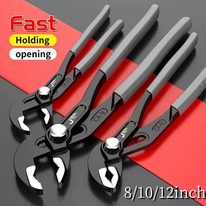 Plumbing Water Pump Pliers 8/10/12 in Quick-Release Adjustable – image 2