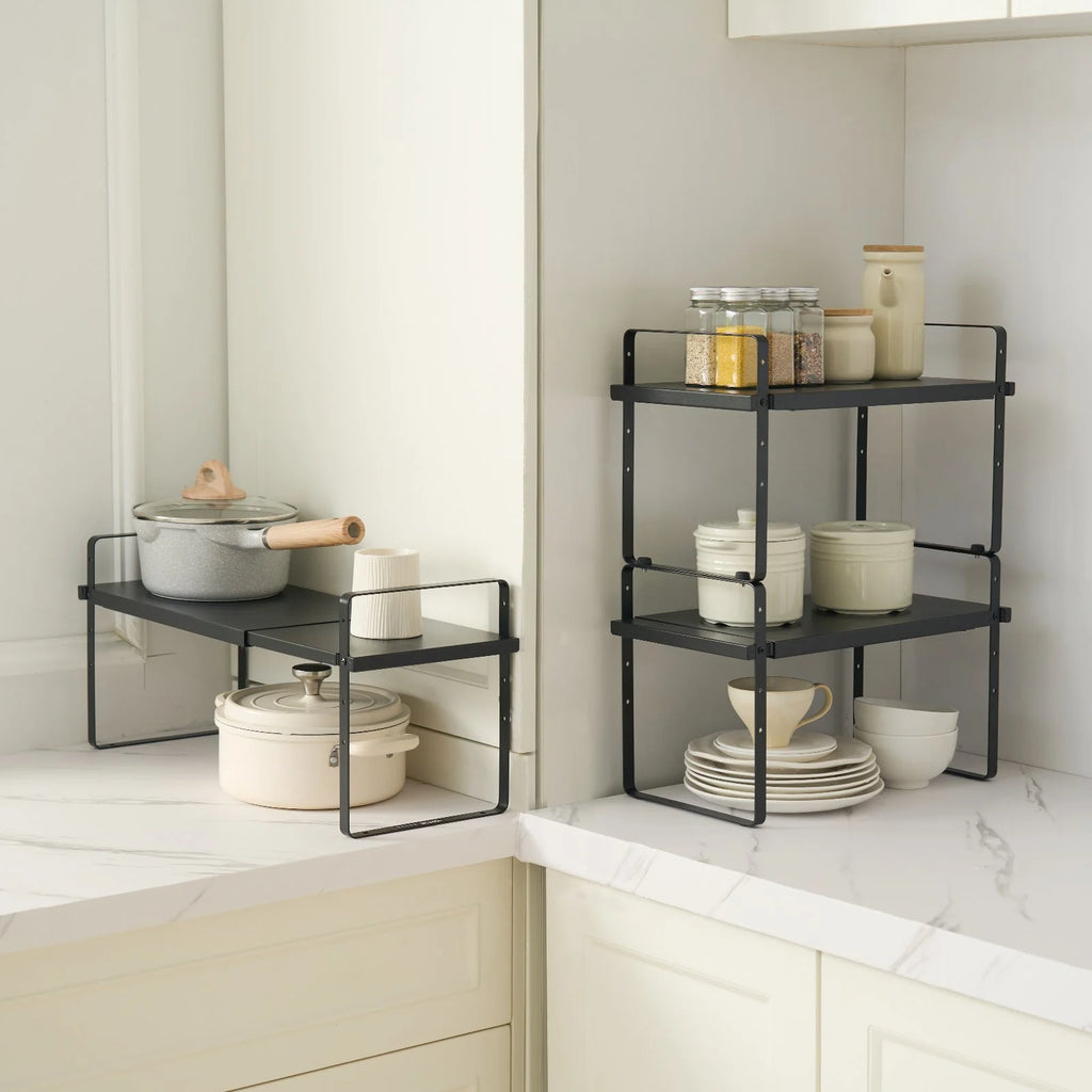 2-Tier Steel Cabinet & Counter Organizer Shelf – image 3