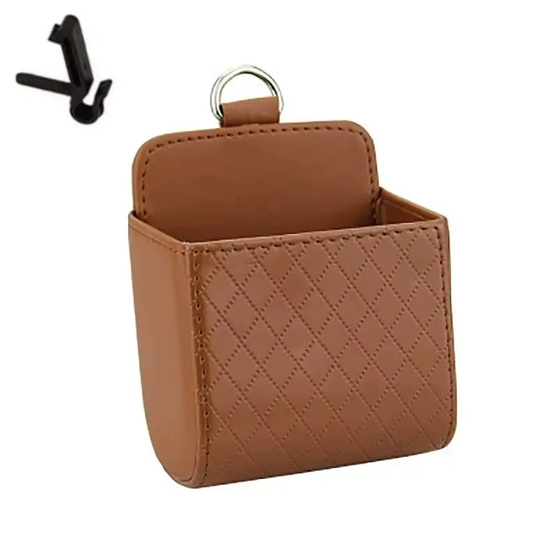 PU Leather Air Vent Organizer for Glasses & Phone – image 9
