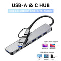 USB C Hub 8-in-2 with SD/TF Card Reader and Audio Jack